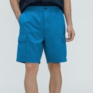 Everlane Men The Cotton Linen Blend Cargo Shorts Horizon Blue XS